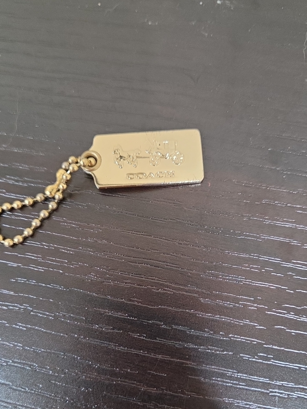 Coach Gold Small Metal Hang Tag